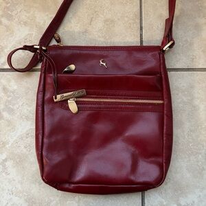 Ashwood Crossbody Bag Red Leather Gold Hardware